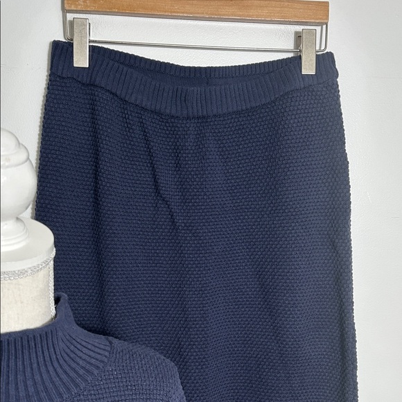 Free People Navy Knit Sweater and Skirt Set Large - Picture 4 of 7